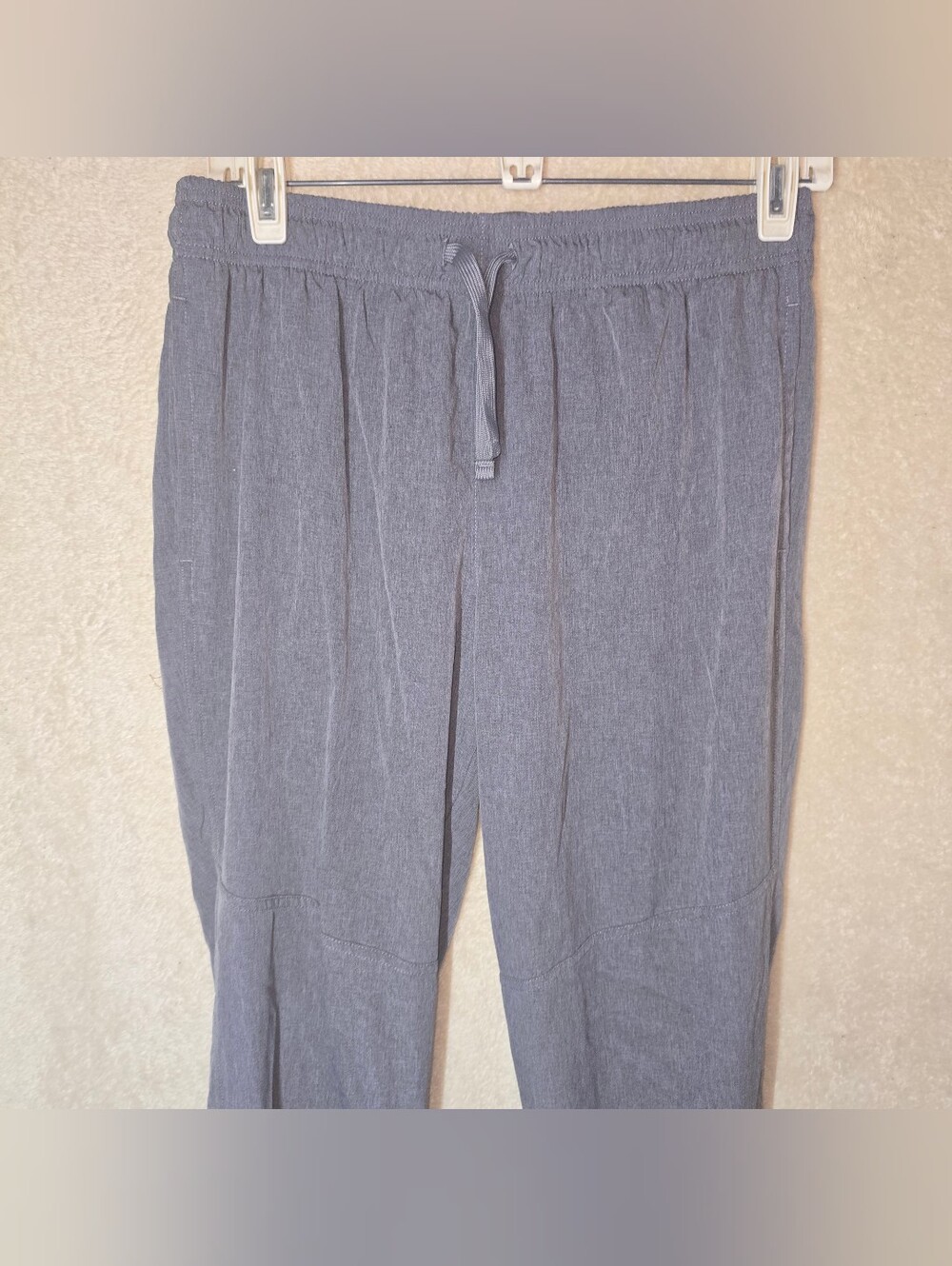 Athletic Works Boys Size XL(14/16) Husky Gray Heathered Knit Drawstring Joggers